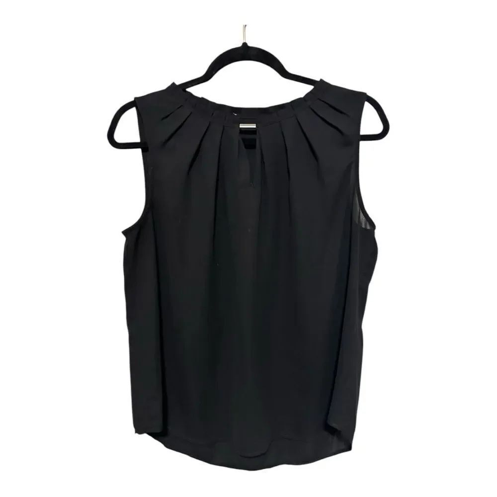 Black Sleeveless Top chiffon